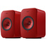 KEF LSX II Wireless Mini Monitor Speaker Pair (Red)