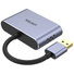 UNITEK USB-A to HDMI 2.0 & VGA Adapter with Dual Monitor Support