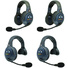 Eartec EVADE EVX422 Full Duplex Wireless Intercom System W/ 2 Single 2 Dual Speaker Headsets