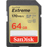 SanDisk 64GB Extreme UHS-I SDXC Memory Card with Read Speed of 170 MB/s