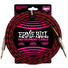 Ernie Ball 5.5m Braided Straight Straight Instrument Cable (Red Black)