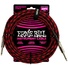 Ernie Ball 7.6m Braided Straight Straight Instrument Cable (Red Black)