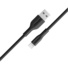 Promate USB-A to Lightning Connector Super Flexible Cable (Black, 1m)