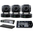 BirdDog Studio Bundle (3x Black PTZ) w/ Telestream Wirecast Gear 420 & BONUS Netgear M4250 Switch