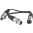 Bescor 4-Pin XLR Male to 2 4-Pin XLR Female Y-Cable - 6"