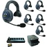 Eartec EVADE EVX6S Full Duplex Wireless Intercom System W/ 6 Single Speaker Headsets
