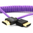 Kondor Blue Gerald Undone Full HDMI Cable 30-60cm (12"-24") Coiled (Purple MK1)