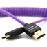 Kondor Blue Gerald Undone MK2 Mini HDMI to Full HDMI Cable 30-60cm (12"-24") Coiled (Purple)