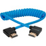 Kondor Blue Coiled Right-Angle High-Speed HDMI Cable (Kondor Blue, 30 to 60cm)