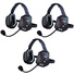Eartec EVADE XTreme EVXT3 Industrial Full-Duplex Wireless Intercom System with 3 Dual-Ear Headsets