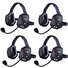 Eartec EVADE XTreme EVXT4 Industrial Full-Duplex Wireless Intercom System with 4 Dual-Ear Headsets