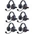 Eartec EVADE XTreme EVXT6 Industrial Full-Duplex Wireless Intercom System with 6 Dual-Ear Headsets