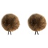 Bubblebee Industries Twin Windbubbles Imitation-Fur Windscreen Set for Lav Mics 3 to 4mm (Brown)
