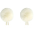 Bubblebee Industries Twin Windbubbles Imitation-Fur Windscreen Set for Lav Mics 3 to 4mm (Off-White)