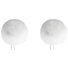 Bubblebee Industries Twin Windbubbles Imitation-Fur Windscreen Set for Lav Mics 3 to 4mm (White)