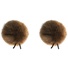 Bubblebee Industries Windbubbles Imitation-Fur Windscreen Set for Lav Mics 5 to 8mm (Brown)