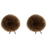 Bubblebee Industries Twin Windbubbles Imitation-Fur Windscreen Set for Lav Mics 5 to 9mm (Brown)