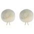 Bubblebee Industries Twin Windbubbles Imitation-Fur Windscreen Set for Lav Mics 5 to 9mm (Off-White)