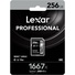 Lexar 256GB Professional 1667x UHS-II SDXC Memory Card - Open Box