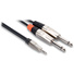 Hosa HMP-003Y REAN 3.5mm TRS to Dual 1/4" TS Pro Stereo Breakout Cable - 3'