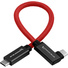 Kondor Blue Right-Angle USB-C 3.1 Gen 2 Cable (20cm, Cardinal Red)