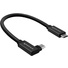 Kondor Blue Right-Angle USB-C 3.1 Gen 2 Cable (20cm, Raven Black)