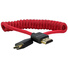 Kondor Blue Coiled Mini-HDMI to HDMI Cable (30 to 60cm, Cardinal Red)