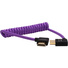 Kondor Blue Gerald Undone Coiled Right-Angle High-Speed HDMI Cable (Purple, 30 to 60cm)