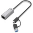 UNITEK U1313C Hybrid USB-C/ USB-A to 2.5G Gigabit Ethernet Adapter