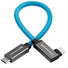 Kondor Blue Right-Angle USB-C 3.1 Gen 2 Cable (13cm)