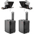 P2P Interview System w/ 2x 15" SDI Widescreen High-Bright Teleprompters (Travel Kit)