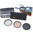 Tiffen 77mm Photo Essentials Kit (UV Protector, Color Warming, Polarizing Glass Filters & Pouch)