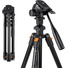 K&F Concept KF09.115 Lightweight Video Travel Tripod with Smartphone Clamp