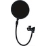 Proel Mic Pop Shield on Gooseneck Fitting with Case (Black)