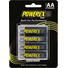 Maha Powerex Pro Rechargeable AA NiMH Batteries (1.2V, 2700mAh, 4-Pack)