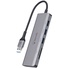 Bonelk Long-Life USB-A to 3 Port USB 3.0 + SD/Micro SD Reader (Space Grey)
