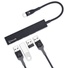 Bonelk Long-Life USB-C to 4 Port USB 3.0 Slim Hub (Black)