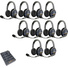 Eartec UltraLITE Pro16 Full-Duplex Wireless Intercom System with 10 Dual-Ear Headsets (2.4 GHz)