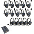 Eartec UltraLITE Pro16 Full-Duplex Wireless Intercom System with 10 Single-Ear Headsets (2.4 GHz)