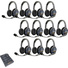 Eartec UltraLITE Pro16 Full-Duplex Wireless Intercom System with 11 Dual-Ear Headsets (2.4 GHz)