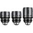 DZOFilm PAVO 2x Anamorphic 32/55 T2.1 & 100mm T2.4 3-Lens Set (Blue Coating, PL/EF Mount, Feet)