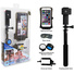 DiCAPac Waterproof Action Case for Smartphone up to 5.8" and Floating Selfie Stick Kit
