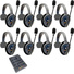 Eartec UltraLITE Pro16 Full-Duplex Wireless Intercom System with 8 Single-Ear Headsets (2.4 GHz)