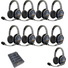 Eartec UltraLITE Pro16 Full-Duplex Wireless Intercom System with 9 Dual-Ear Headsets (2.4 GHz)