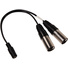 ALZO 3.5mm Female to Dual XLR Male Stereo Microphone Adapter Cord for Pro Camcorders (8")