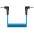 Sennheiser CL 35 Coiled Right-Angle 3.5mm TRS to Right Angle 3.5mm TRS Cable (Non-Locking, Blue)