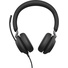 Jabra Evolve2 40 SE Stereo Wired On-Ear Headset (Unified Communications, USB-A, Black)