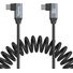 SmallRig 4793 Angled USB-C to Angled USB-C Coiled Data Cable (35cm)