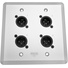 SoundTools WallCAT MX-S Wall Plate with Four XLR 3-Pin Male Connectors (Silver)