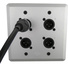 SoundTools WallCAT MX-S Wall Plate with Four XLR 3-Pin Male Connectors (Silver)